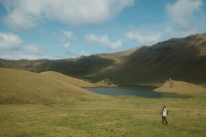 in Corvo Caldeirão crater, corvo, azores